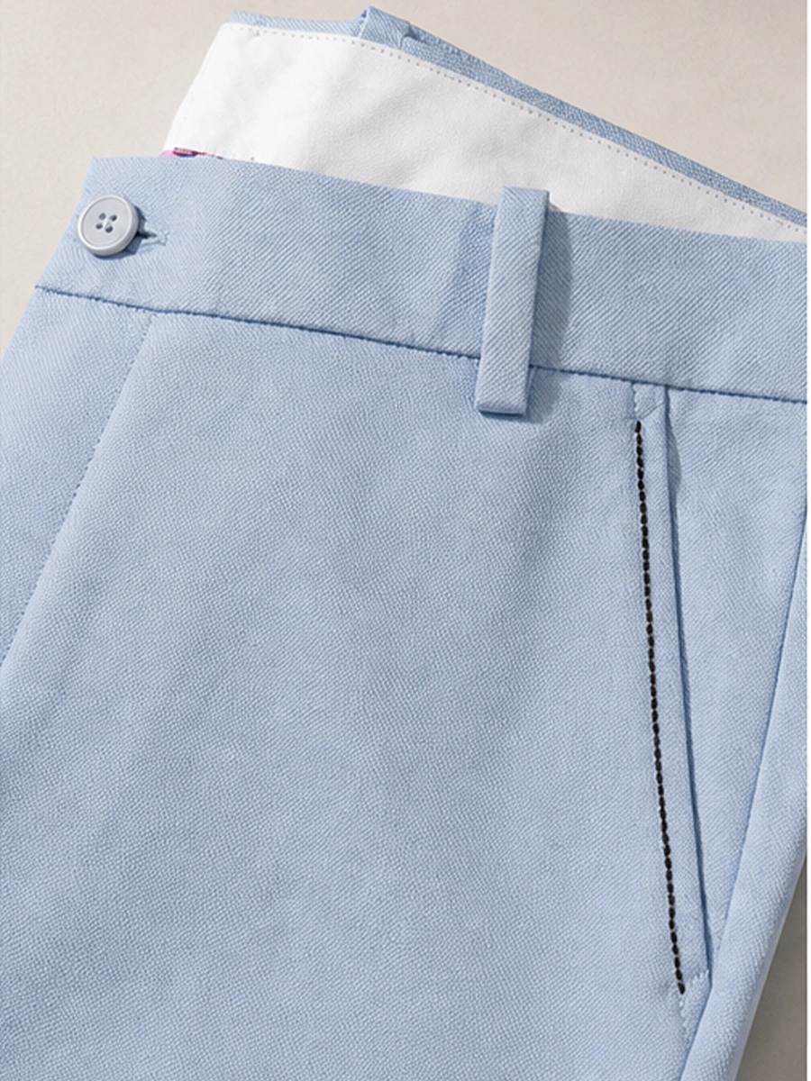 Cotton Chino with Box Weave and Extra Stretch - Sapphire Mist