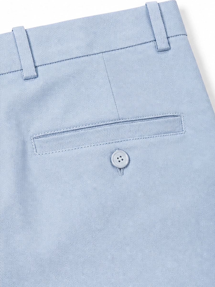 Cotton Chino with Box Weave and Extra Stretch - Sapphire Mist