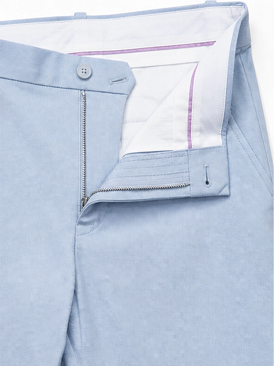 Cotton Chino with Box Weave and Extra Stretch - Sapphire Mist