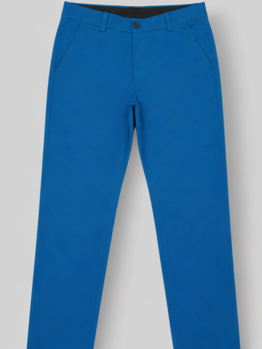 Cotton Chino with Plain Weave and Extra Stretch - Sea Blue