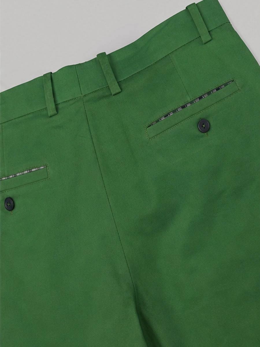 Cotton Chino with Plain Weave and Extra Stretch - Olive