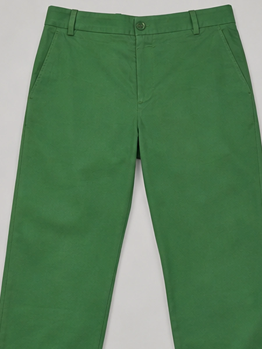 Cotton Chino with Plain Weave and Extra Stretch - Olive