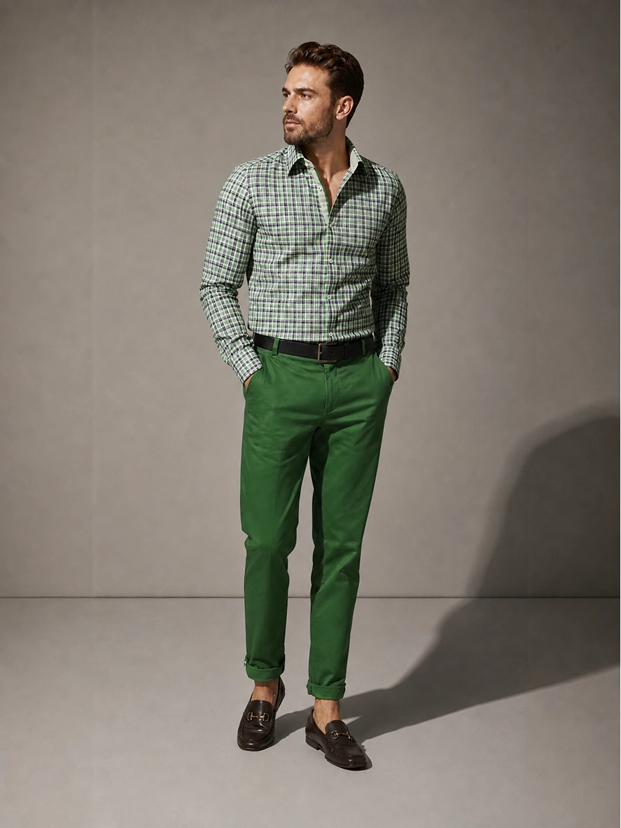 Pure Cotton Olive Designer Pair