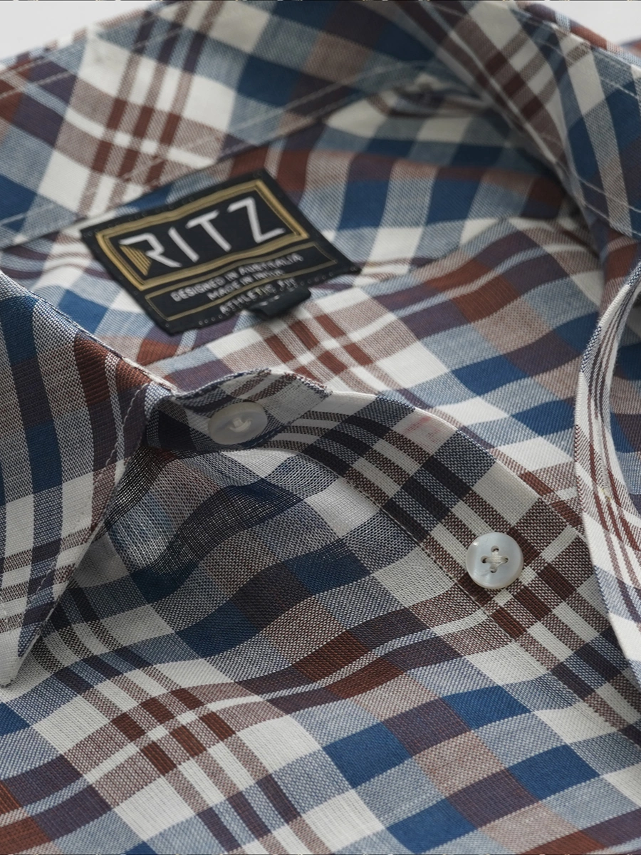 Hemp Shirt and Cotton Chino Pair – Blue and Burgundy