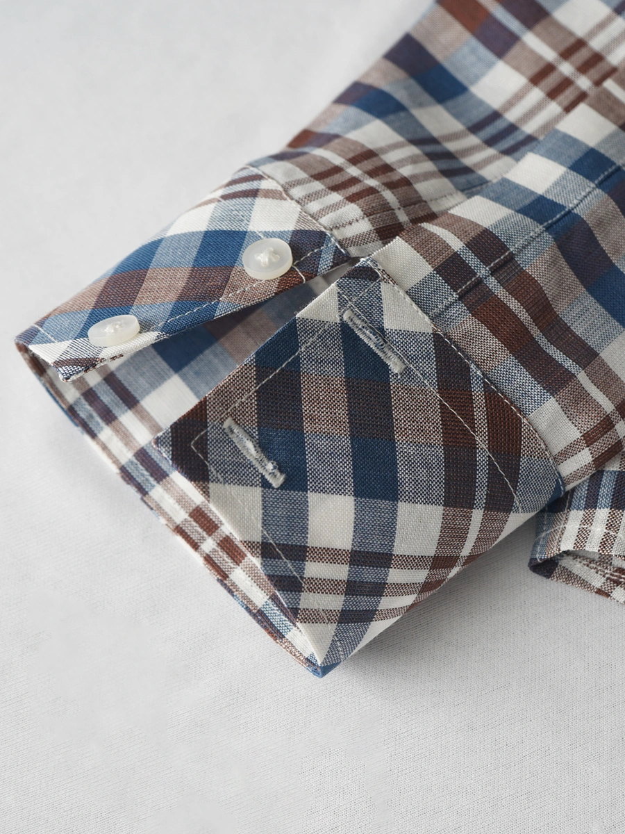 Hemp Shirt and Cotton Chino Pair – Blue and Burgundy