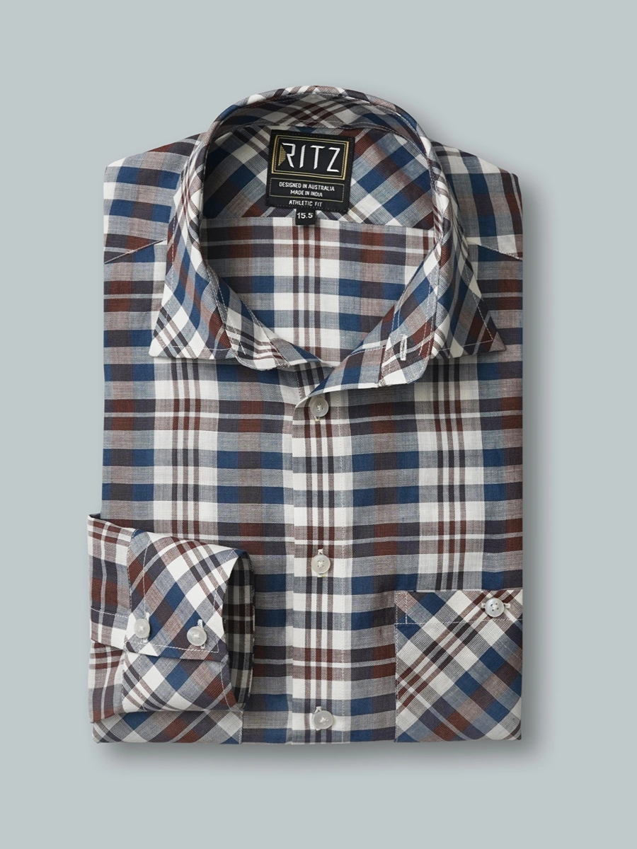 Hemp Shirt and Cotton Chino Pair – Blue and Burgundy