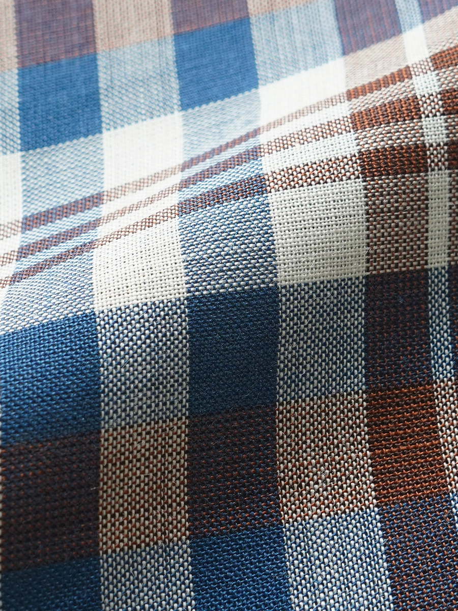 Hemp Shirt and Cotton Chino Pair – Blue and Burgundy
