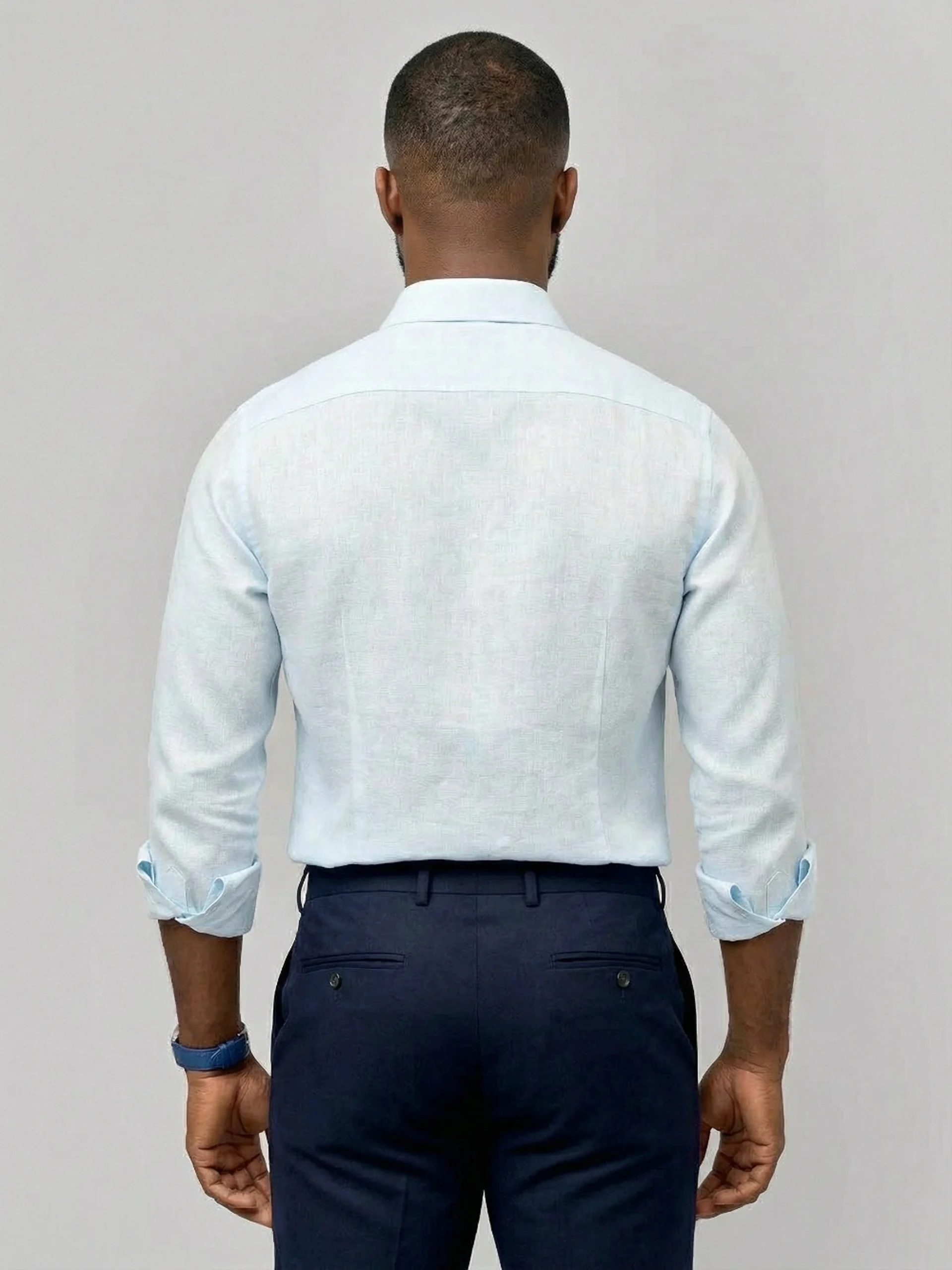 Pure Linen Light Weight Shirt - Pastel blue