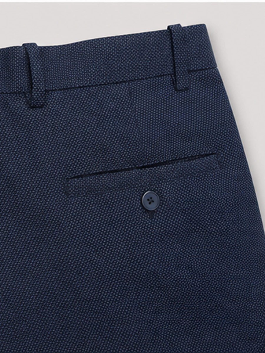 Luxury Viscose Trousers with Dobby Weave - Turquoise