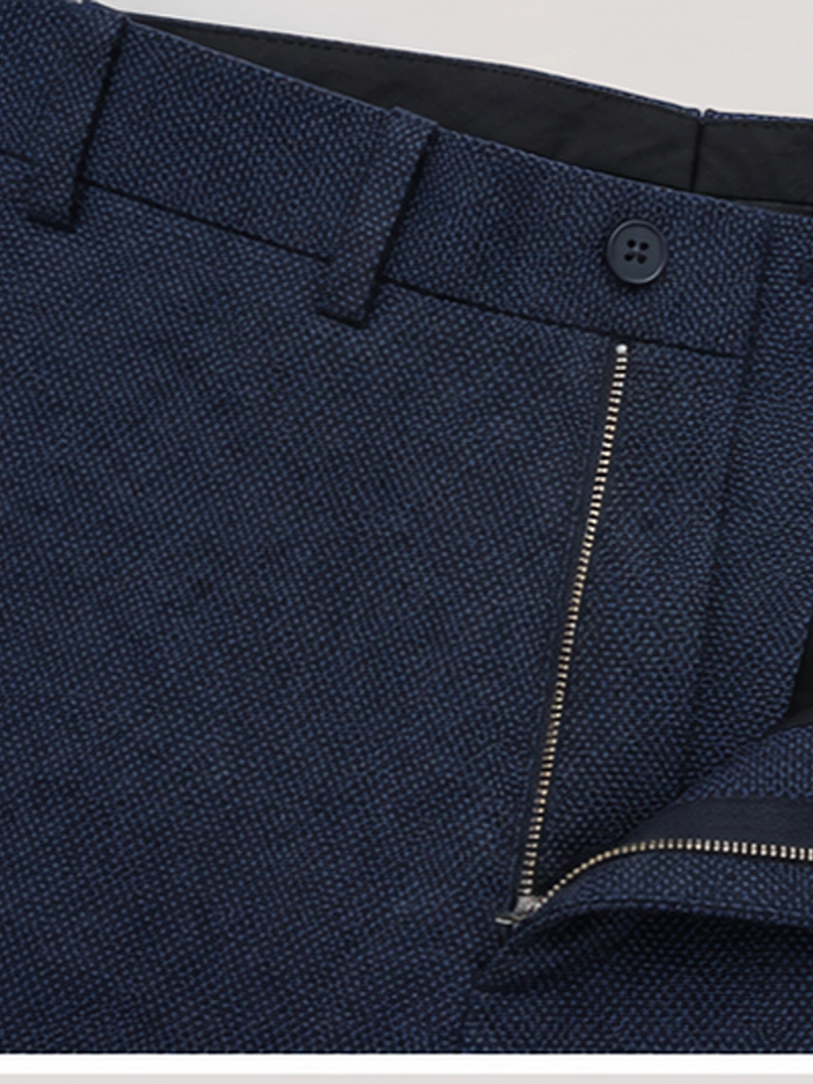 Luxury Viscose Trousers with Dobby Weave - Turquoise